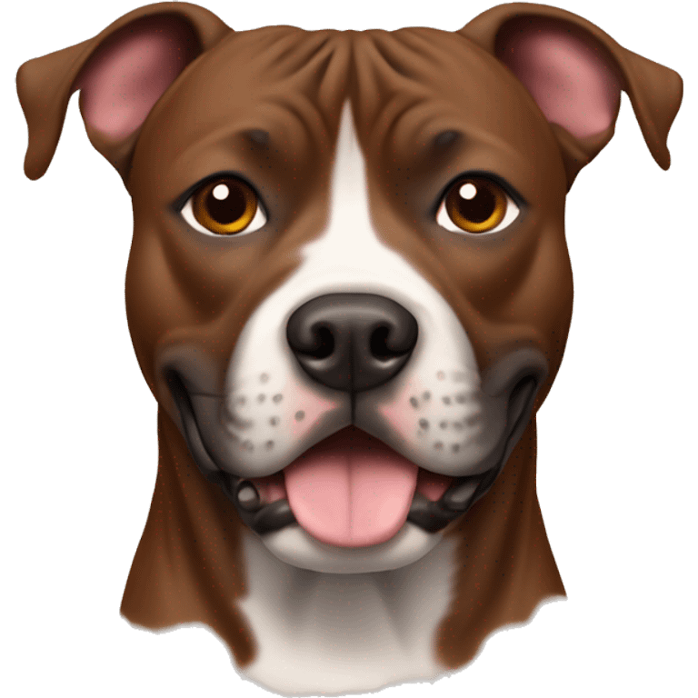 Solid brown staffordshire bull terrier  emoji