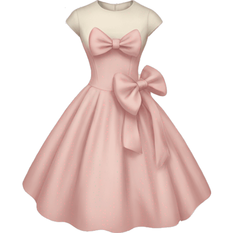 pale pink Vintage bow dress emoji