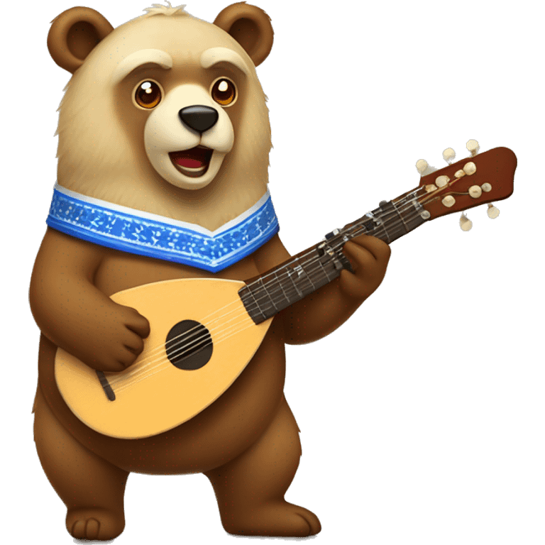 Russian bear balalaika emoji