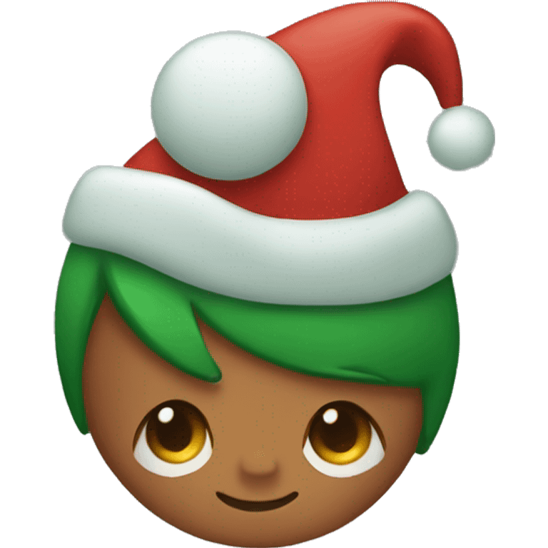 Red and green Christmas emoji