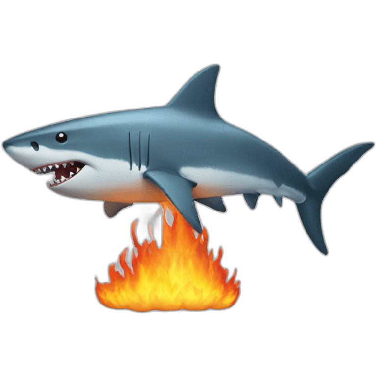 Shark fire emoji