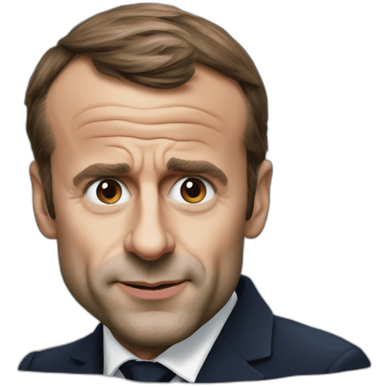 french president Macron biting his lips emoji