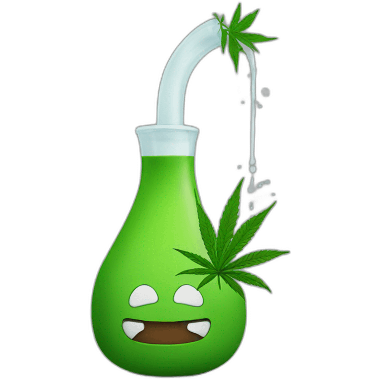 a bong with weed in it emoji