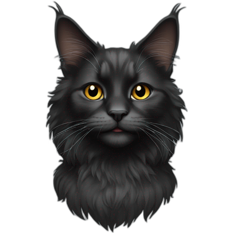 black maine coon emoji