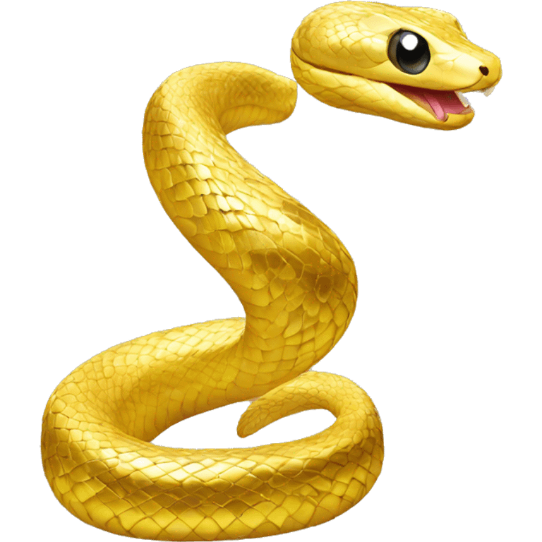 shiny gold snake emoji