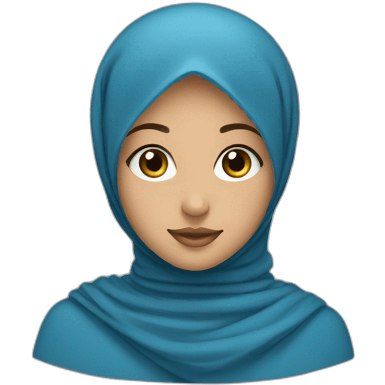 hijabi girl with blue hijab emoji