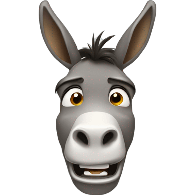 donkey shouting with eyes closed emoji