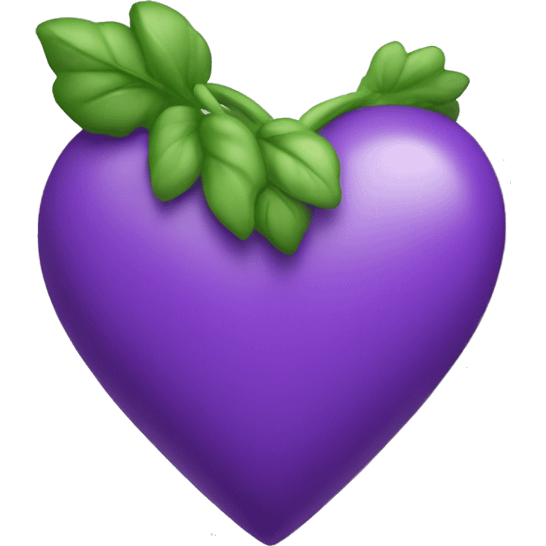 Crea un corazón de colo morado y verde claro  emoji