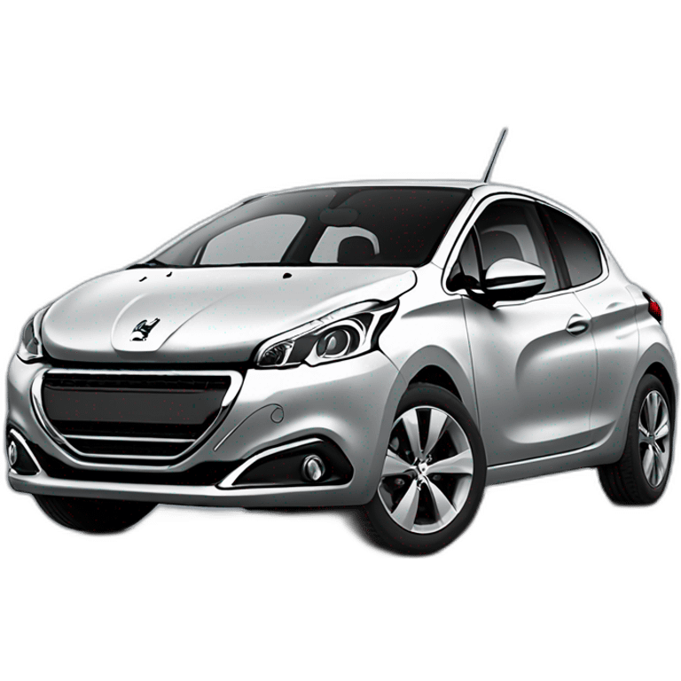 Grey peugeot 208 emoji