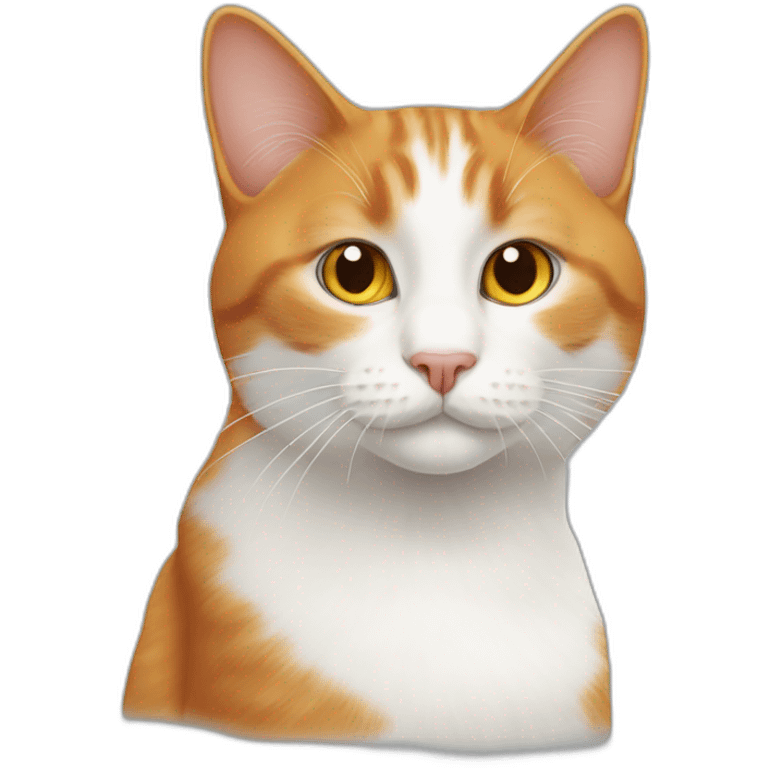 white & ginger cat emoji