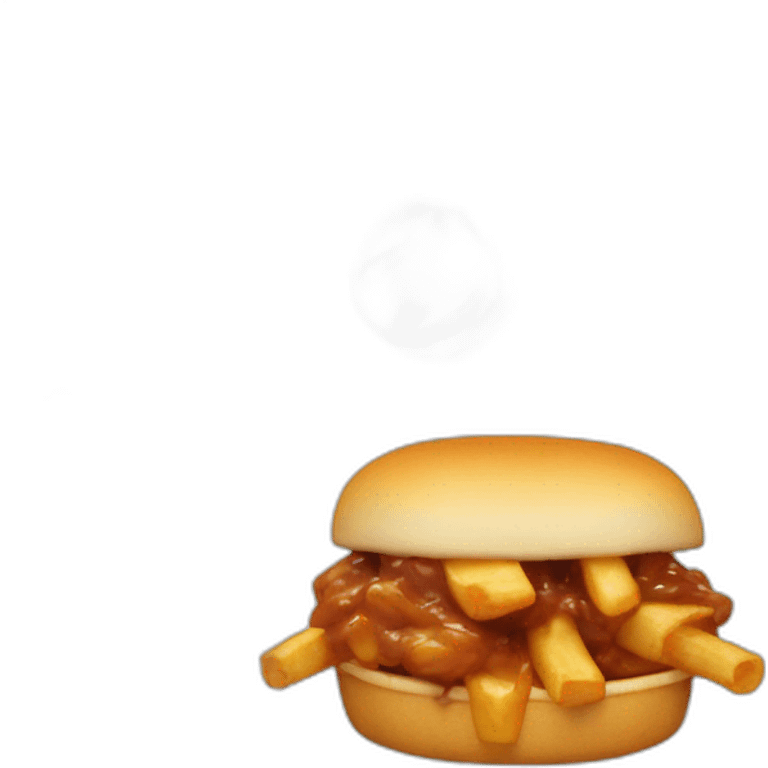 Poutine qui mange un macdo emoji