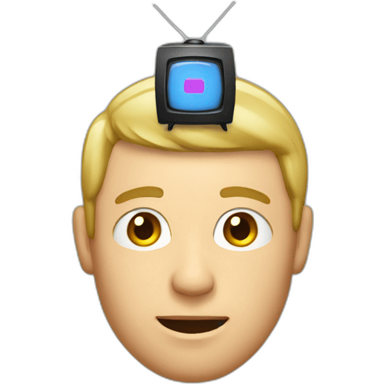 Guy with TV on his head emoji