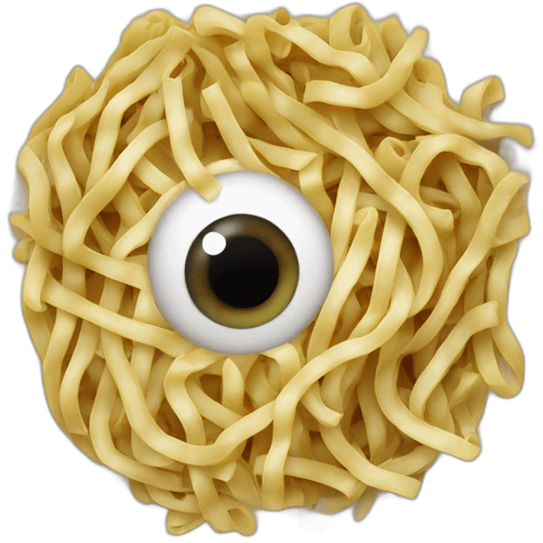 eyeballs with noodles emoji