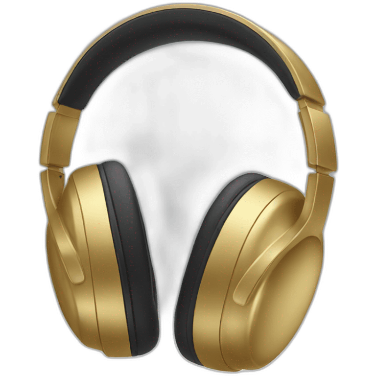 wireless gold headphones emoji