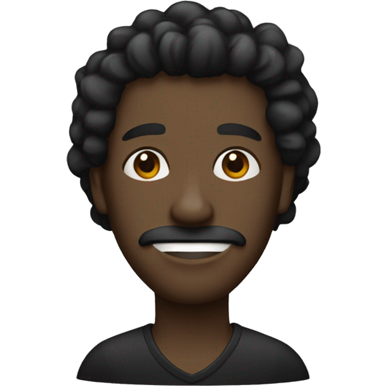 Hombre negro con rodete  emoji