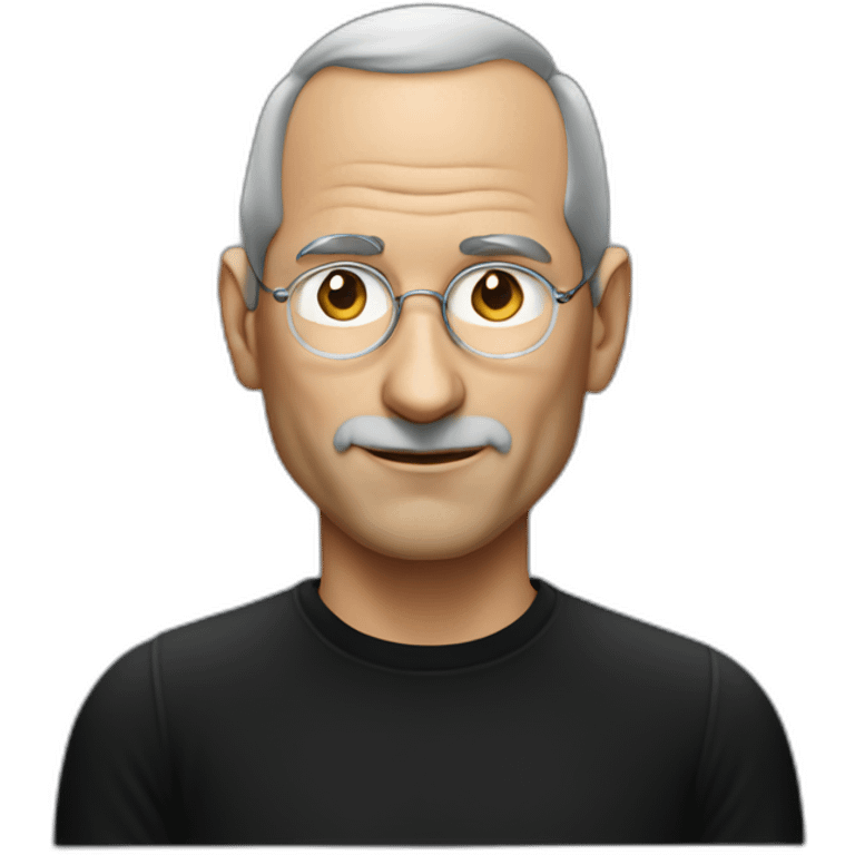 Steve Jobs using Black t-shirt emoji