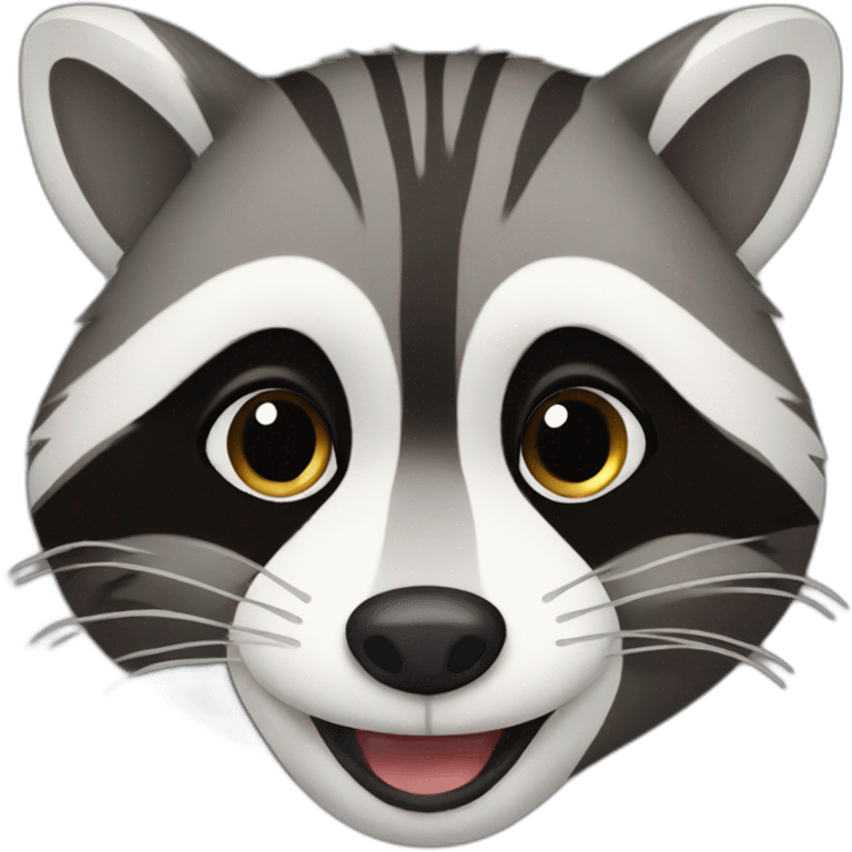 Raccoon smiling provocatively emoji