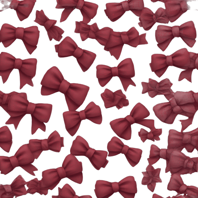 burgundy bow emoji