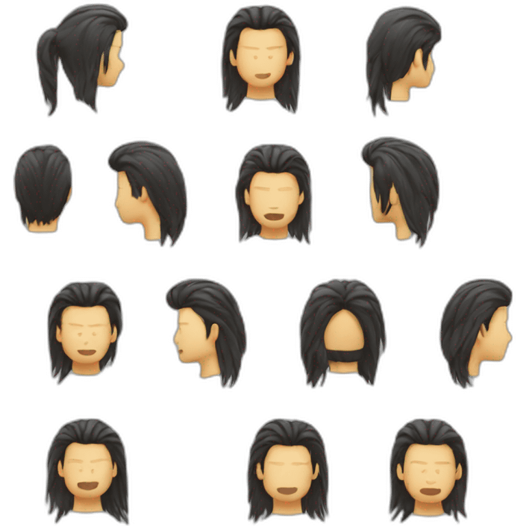 Mullet hairstyle  emoji