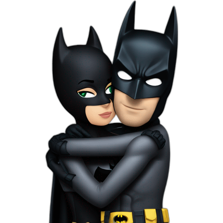 Batman hugs catwoman emoji