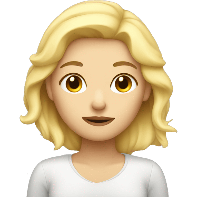 blonde sleepy girl  emoji