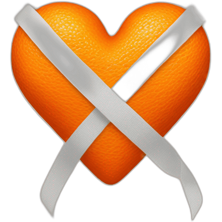 Orange heart with bandage emoji