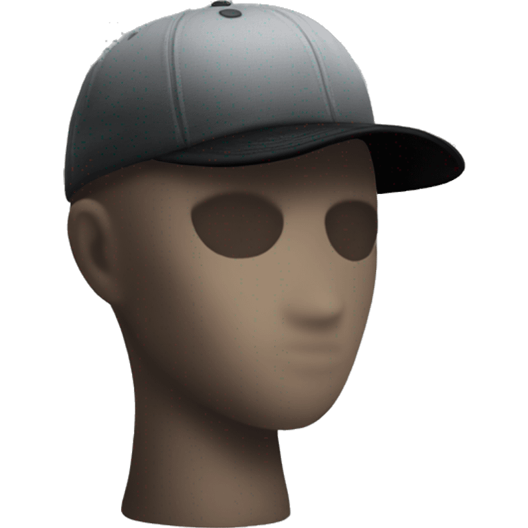 mannequin with black cap, no face emoji