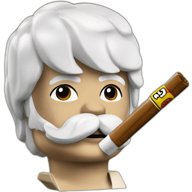 Un lego avec une cigarrete emoji