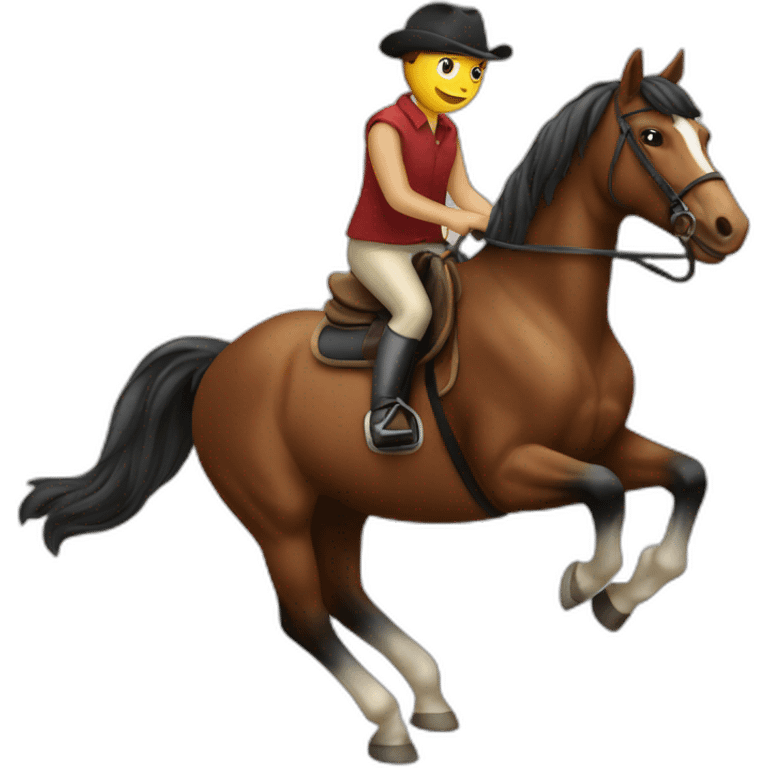 horse riding a horse emoji