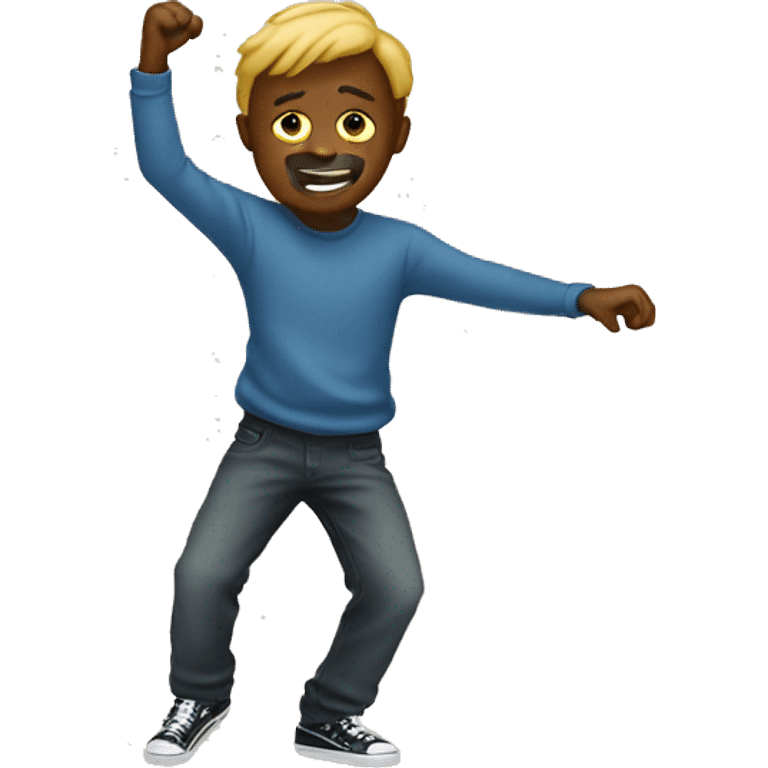 Guy doing a dab emoji