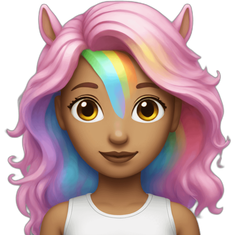 Girl-with-rainbow-unicorn emoji