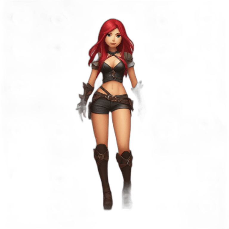 Katarina pose legs crossing sfw emoji