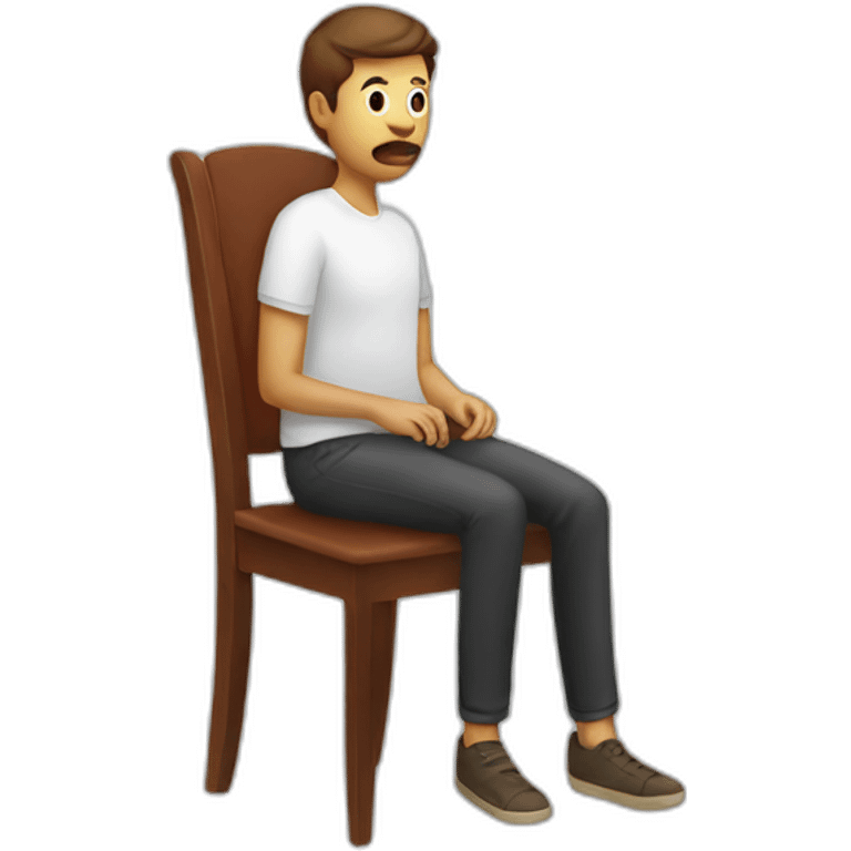 person turned into a chair emoji