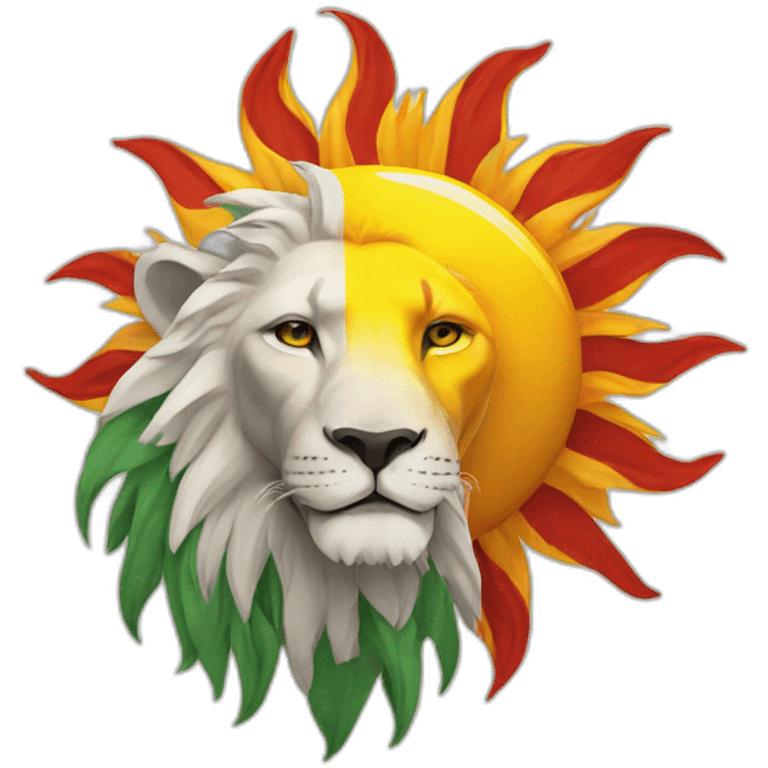 Flag Sun and lion emoji