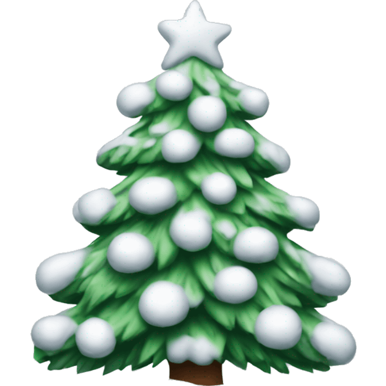 Snowy Christmas tree emoji