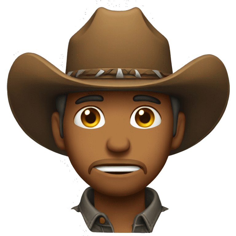 Crying cowboy emoji