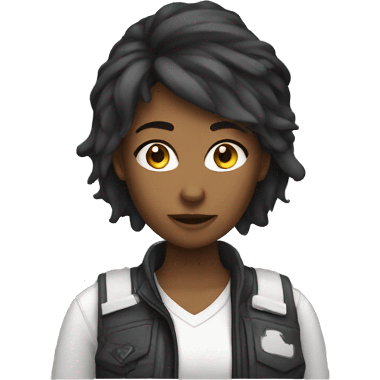 Mixed lesbian playing video games  emoji