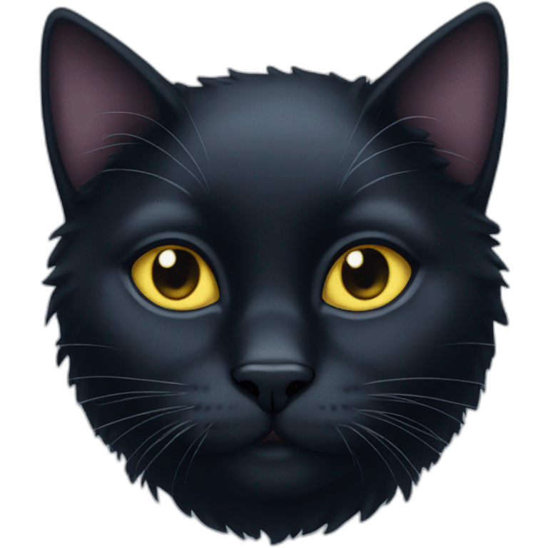 Black cat with snow emoji