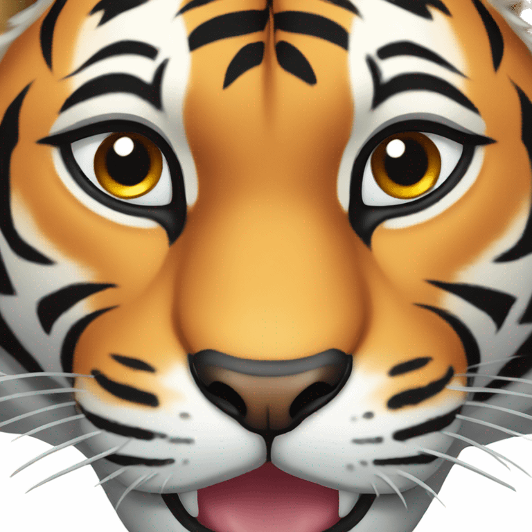 Tiger face crazy  emoji