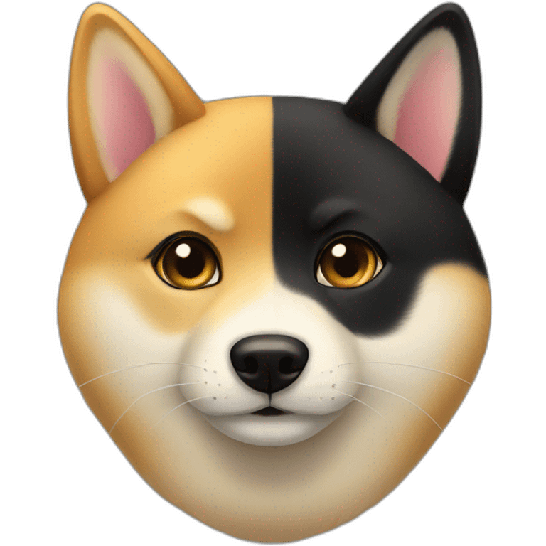 lovely shibainu & black cat emoji