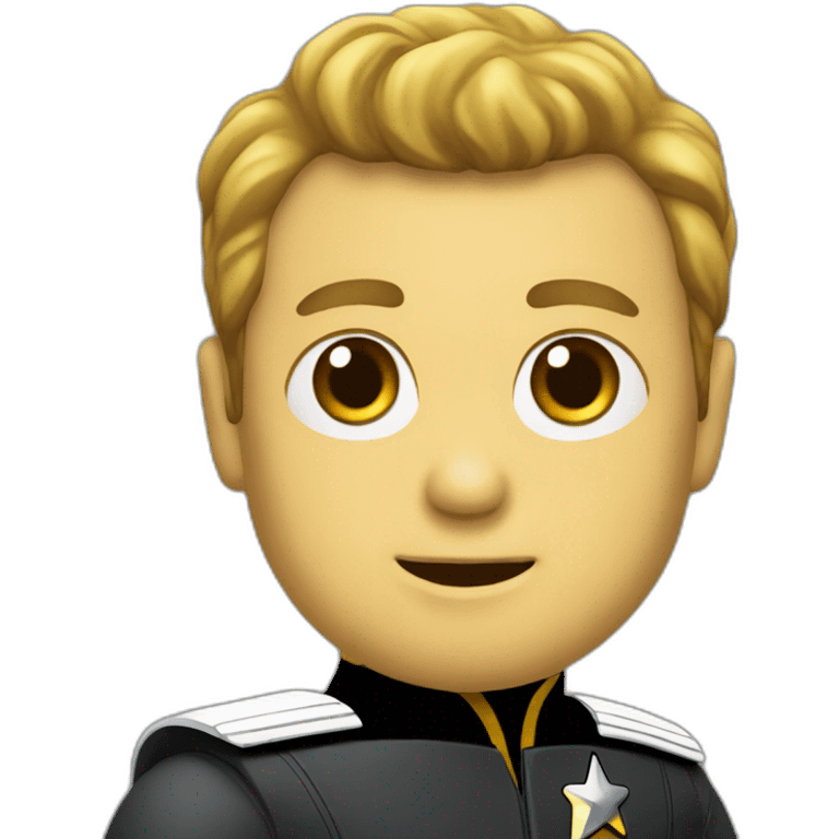 James Tiberius Kirk with Starfleet uniform emoji