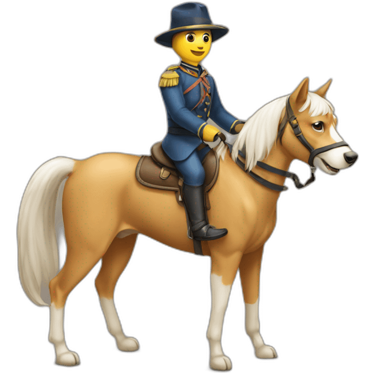 Chien sur un cheval emoji