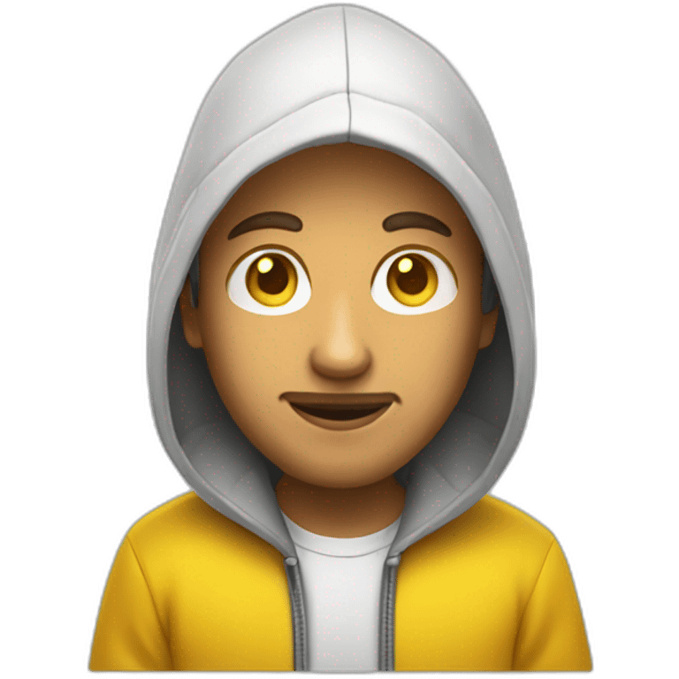 whit developer with yellow hoodie emoji