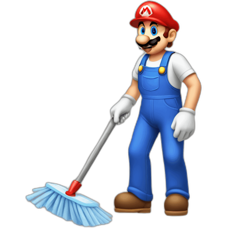 mario cleaning house emoji