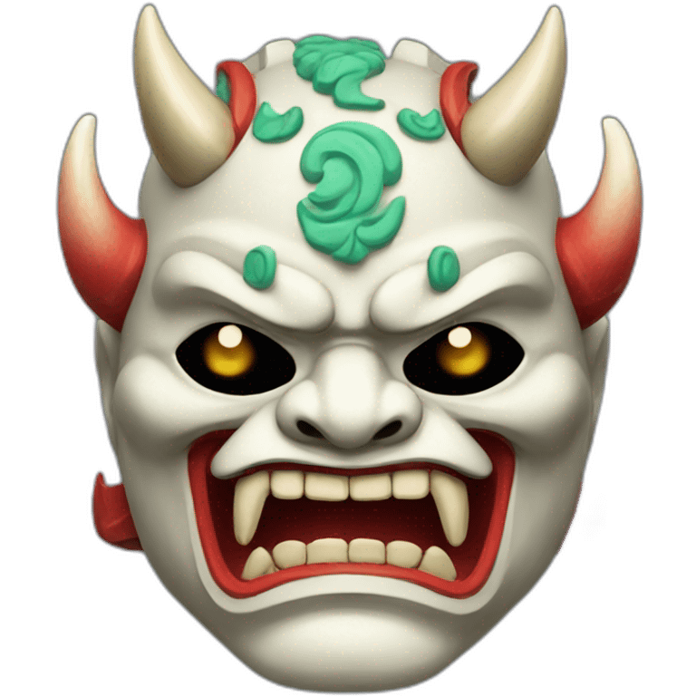 esmerald japanese oni mask emoji