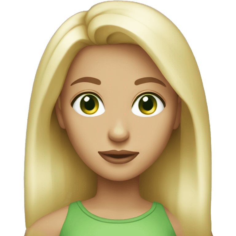 Girl blonde green eyes emoji