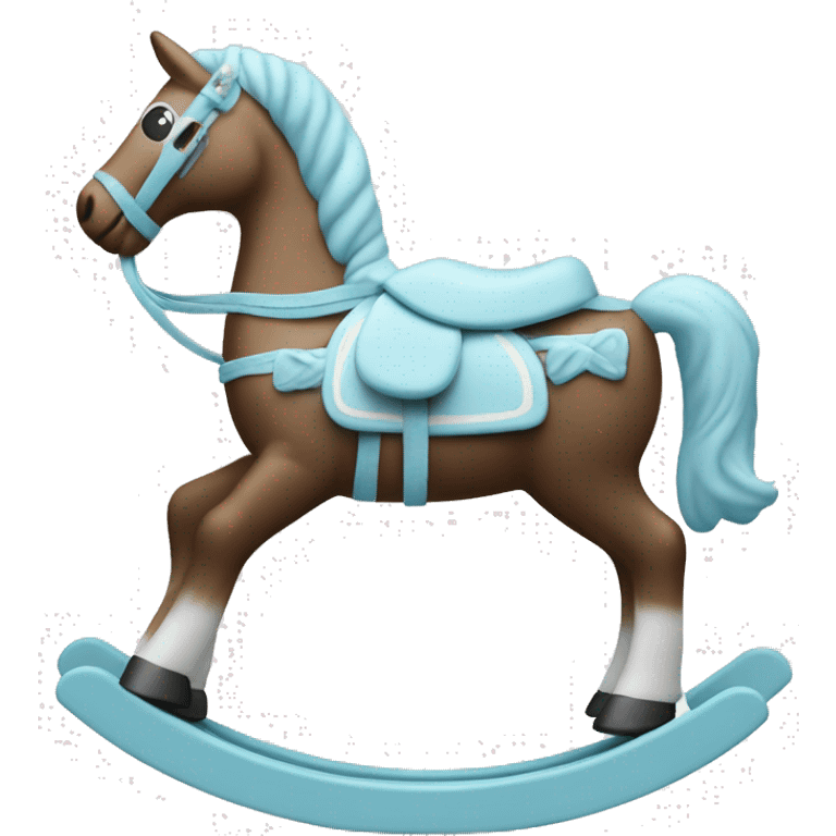 Rocking horse TOY pastel blue emoji