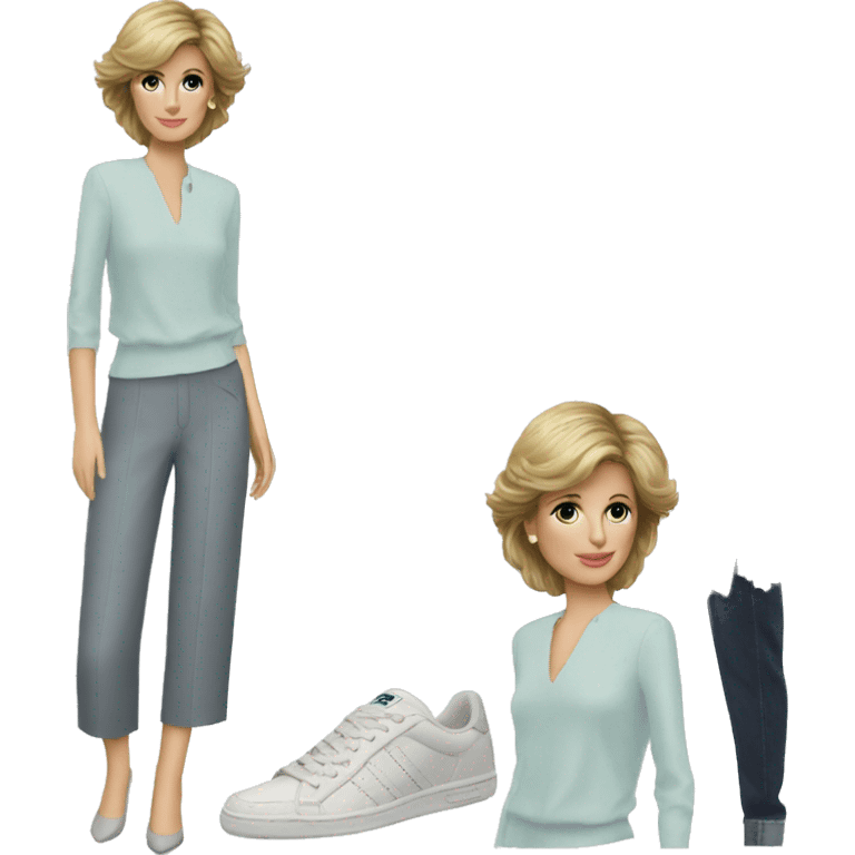 lady diana with modern clothes emoji