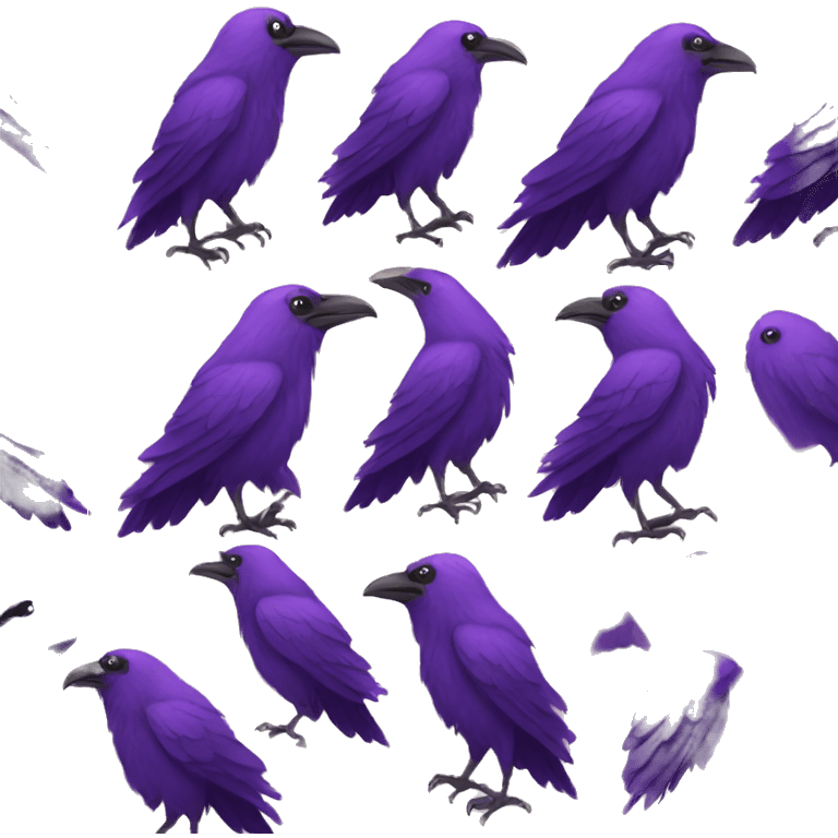 purple raven emoji