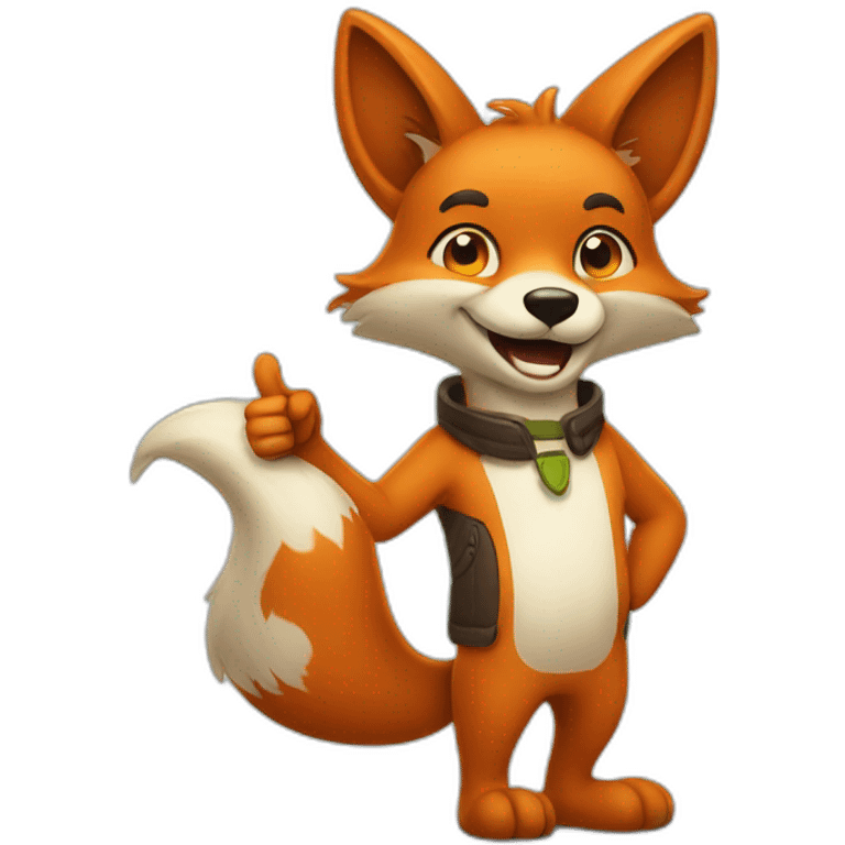 thumbs up fox  emoji